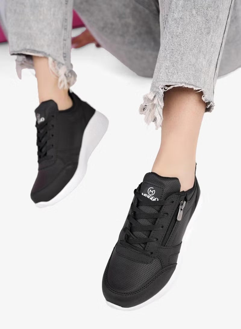 muggo Asia Guaranteed Women's Orthopedic Daily Lace-Up Side Zipper Comfortable Sneaker Sports Shoes - Image 4